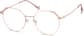 Angle view of Round Glasses 159719 in Rose Gold thumbnail