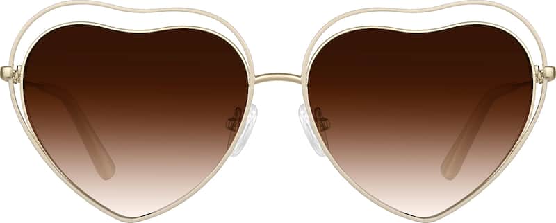 Ecru Premium Heart-Shaped Sunglasses
