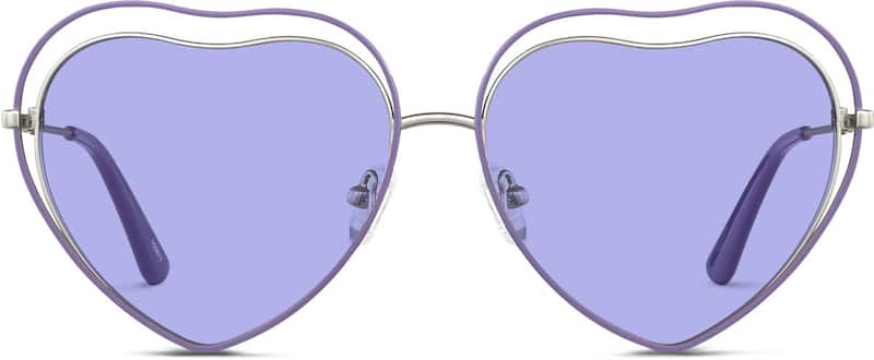 Lavender Premium Heart-Shaped Sunglasses