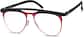 Angle view of Aviator Glasses 159918 in Crimson thumbnail