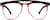 Front view of Aviator Glasses 159918 in Crimson thumbnail