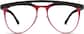 Front view of Aviator Glasses 159918 in Crimson thumbnail