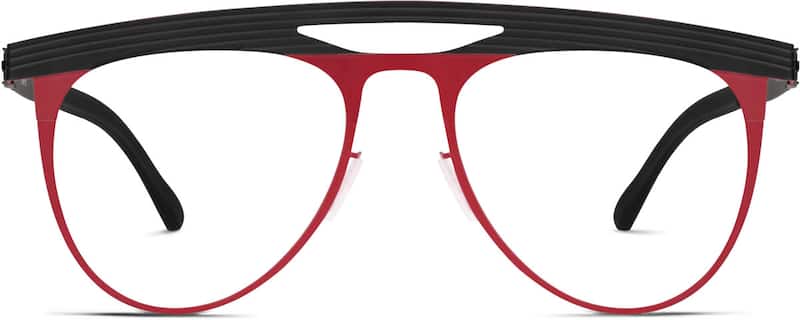 Crimson Aviator Glasses