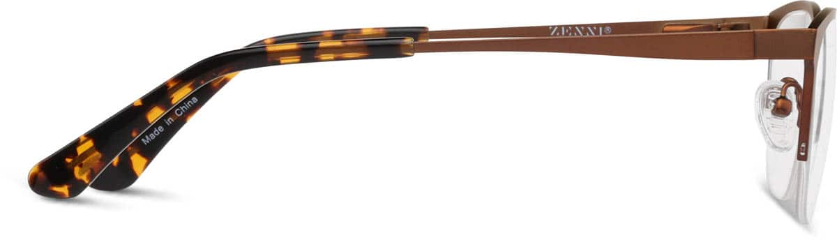 Side view of Browline Glasses 161715 in Brown