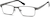 Angle view of Rectangle Glasses 162012 in Gray thumbnail