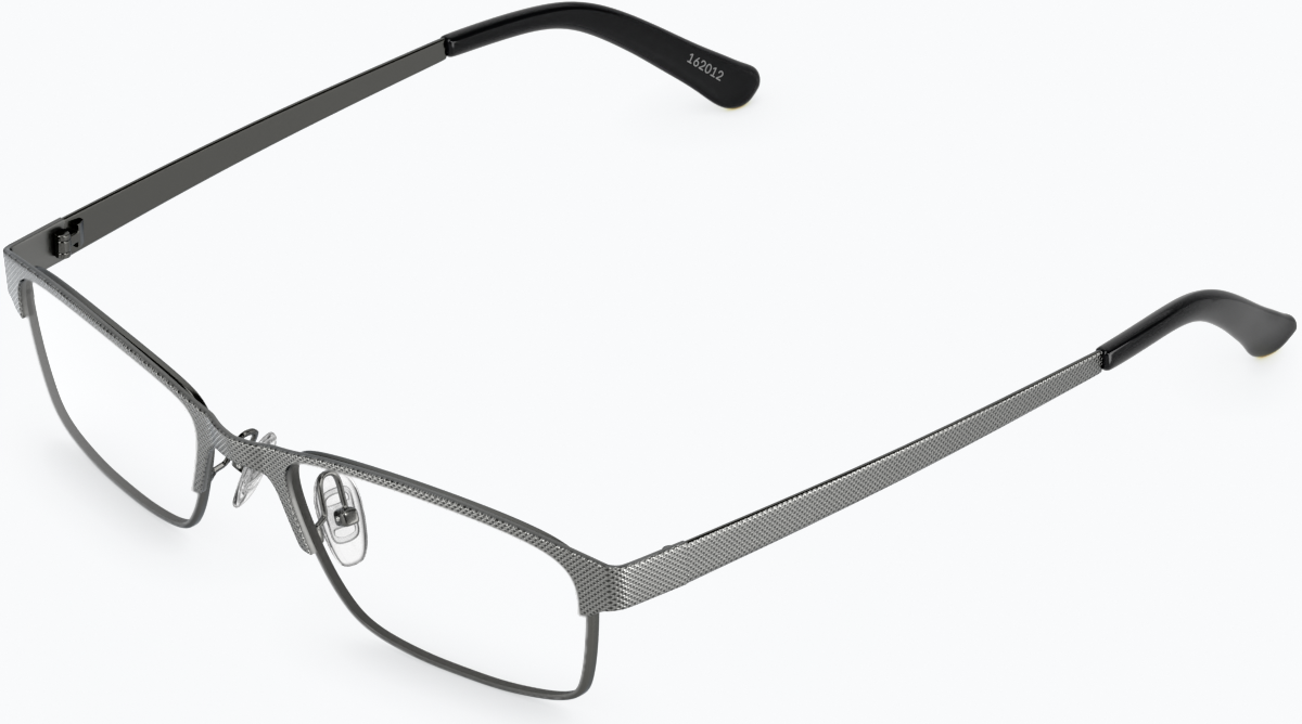 Angle view of Rectangle Glasses 162012 in Gray thumbnail