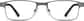 Front view of Rectangle Glasses 162012 in Gray thumbnail
