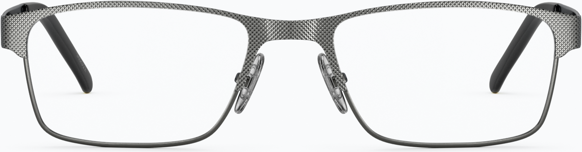 Front view of Rectangle Glasses 162012 in Gray thumbnail