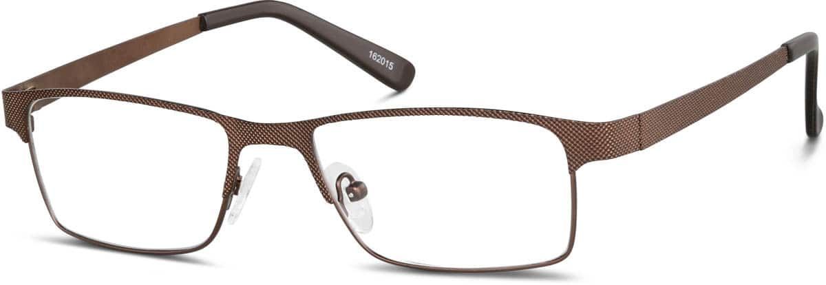 Angle view of Rectangle Glasses 162015 in Brown