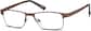 Angle view of Rectangle Glasses 162015 in Brown thumbnail