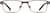 Front view of Rectangle Glasses 162015 in Brown thumbnail