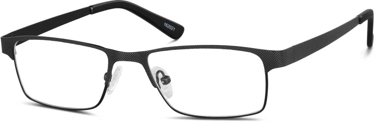 Angle view of Rectangle Glasses 162021 in Black