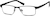 Angle view of Rectangle Glasses 162021 in Black thumbnail