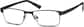 Angle view of Rectangle Glasses 162021 in Black thumbnail