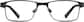 Front view of Rectangle Glasses 162021 in Black thumbnail