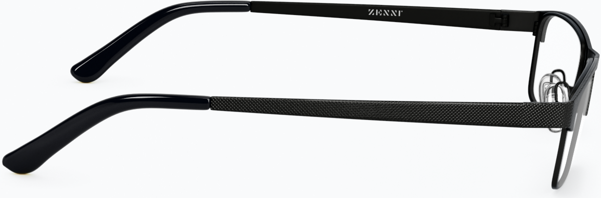 Side view of Rectangle Glasses 162021 in Black thumbnail