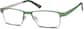 Angle view of Rectangle Glasses 162024 in Green thumbnail
