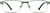 Front view of Rectangle Glasses 162024 in Green thumbnail