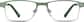 Front view of Rectangle Glasses 162024 in Green thumbnail