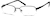 Angle view of Rectangle Glasses 162521 in Black thumbnail