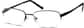 Angle view of Rectangle Glasses 162521 in Black thumbnail