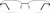 Front view of Rectangle Glasses 162521 in Black thumbnail