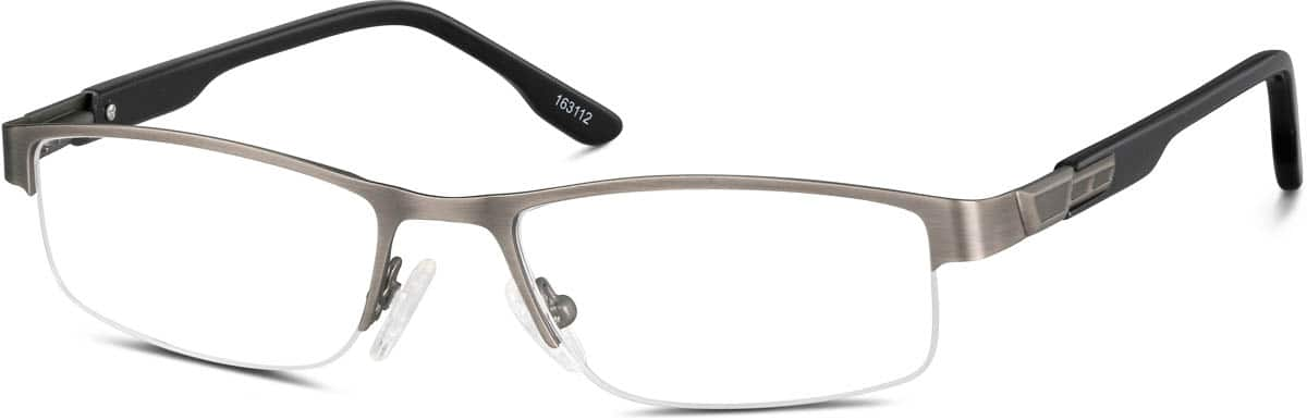 Angle view of Rectangle Glasses 163112 in Gray