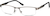 Angle view of Rectangle Glasses 163112 in Gray thumbnail