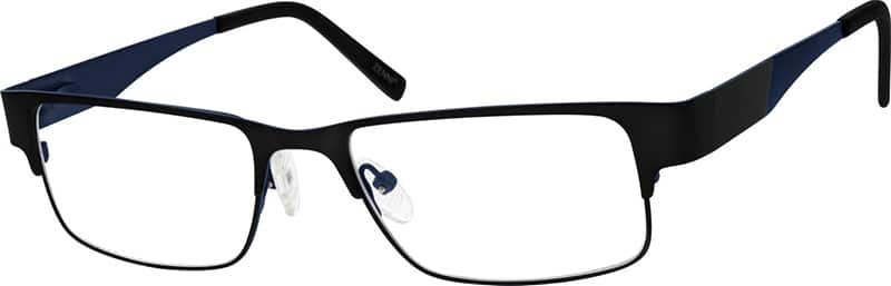 Angle view of Rectangle Glasses 163421 in Black