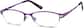 Angle view of Oval Glasses 164117 in Purple thumbnail