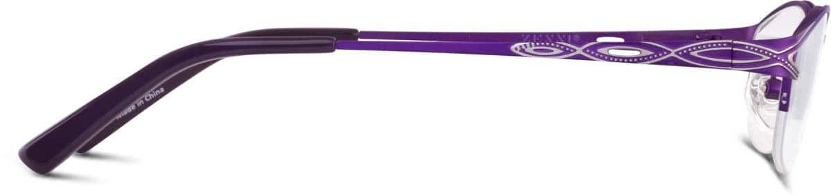 Side view of Oval Glasses 164117 in Purple