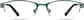 Front view of Oval Glasses 164124 in Green thumbnail