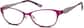 Angle view of Oval Glasses 165317 in Purple thumbnail