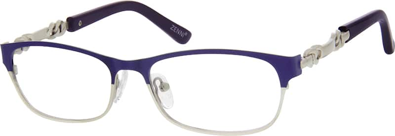 Angle view of Rectangle Glasses 165417 in Purple