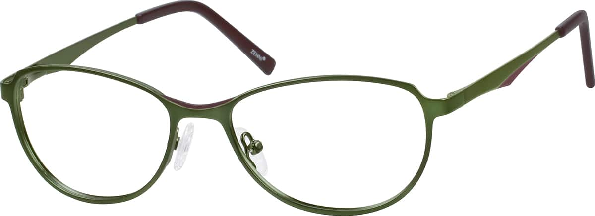 Angle view of Oval Glasses 165824 in Green