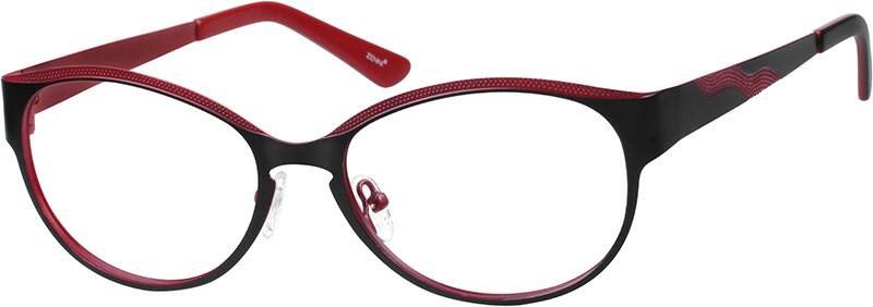 Angle view of Oval Glasses 167021 in Black