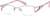 Angle view of Half-Rim Glasses 167317 in Pink thumbnail
