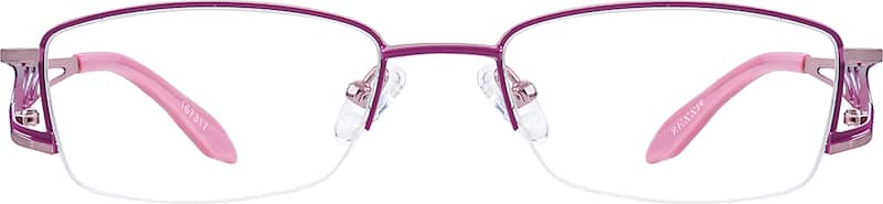 Pink Half-Rim Glasses