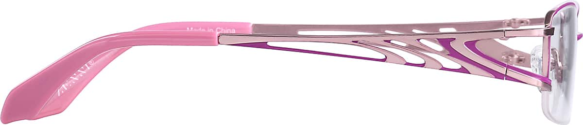 Side view of Half-Rim Glasses 167317 in Pink