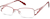 Angle view of Half-Rim Glasses 167318 in Red thumbnail