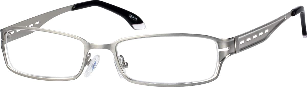 Angle view of Rectangle Glasses 167511 in Silver