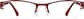 Front view of Rectangle Glasses 167718 in Red thumbnail