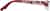Side view of Rectangle Glasses 167718 in Red thumbnail