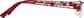 Side view of Rectangle Glasses 167718 in Red thumbnail