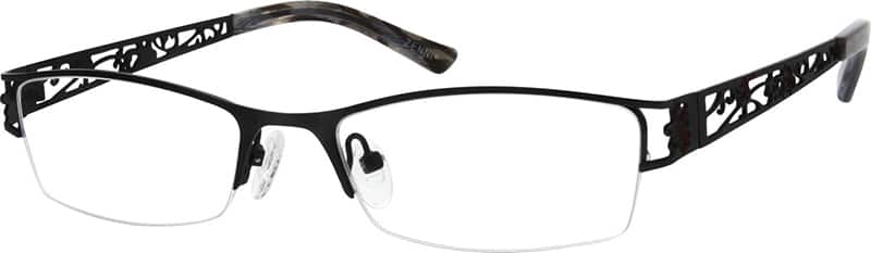 Black Rectangle Glasses #167721 | Zenni Optical