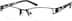 Rectangle Glasses 167721 in Black
