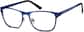 Angle view of Square Glasses 167916 in Blue thumbnail