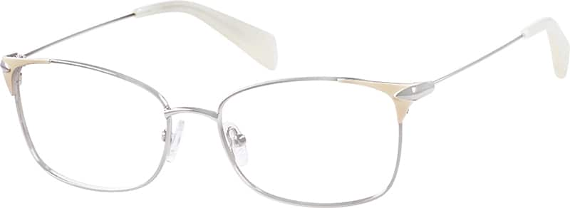 Angle view of Square Glasses 168411 in Silver