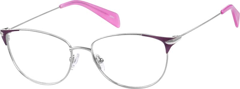 Angle view of Cat-Eye Glasses 168511 in Silver