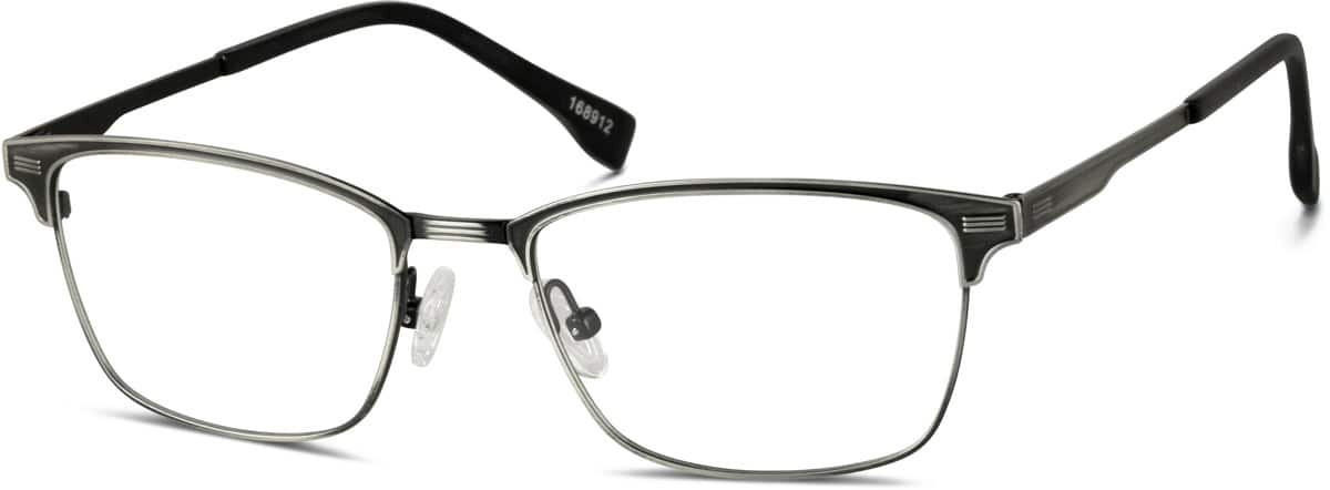 Angle view of Rectangle Glasses 168912 in Silver